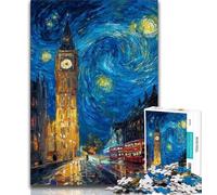 Jigsaw Puzzles for Adults 1000 Jigsaws London Under The Night Sky, Stress Reliever Difficult Challenge,Secret Santa Gifts for Age 14 Years Up 38x26cm