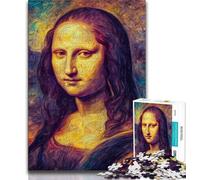 Jigsaw Puzzles for Adults 1000 Jigsaws Mona Lisa,Challenging Game And Family Play with Matching Poster And Trivia Sheet (38x26cm)
