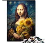 Jigsaw Puzzles for Adults 1000 Jigsaws Mona Lisa Sunflower Educational Games Home Decoration Educational Game for Birthday, Chrismas (size 26x38cm)