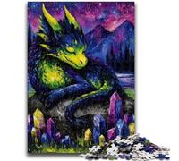 Jigsaw Puzzles for Adults 1000 Jigsaws Mysterious Dragon Help The Brain Exercise Addictive Toys to Cultivate Patience Perfect Decoration 26x38cm