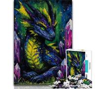 Jigsaw Puzzles for Adults 1000 Jigsaws Mysterious Dragon, Stress Reliever Difficult Challenge,Secret Santa Gifts for Age 14 Years Up 38x26cm