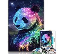 Jigsaw Puzzles for Adults 1000 Jigsaws Neon Panda,Learning Educational Toys Family Games Suitable for Desktop Decoration 50x75cm