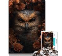 Jigsaw Puzzles for Adults 1000 Jigsaws Owl And Flowers,Educational Games Home Decoration Birthday Present,Gifts,Wall Art (75x50cm)