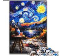 Jigsaw Puzzles for Adults 1000 Jigsaws Painting Under The Night Sky Stress Reliever Difficult Challenge Unique Home Decor And Gifts (size 50x75cm)