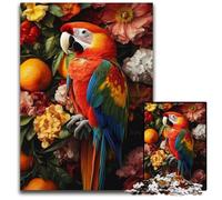 Jigsaw Puzzles for Adults 1000 Jigsaws Parrot Flowers Puzzle Learning Educational Toys,is Ideal As Gifts for The Whole Family for Ages 14+ 50X75CM