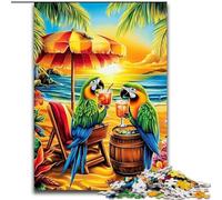 Jigsaw Puzzles for Adults 1000 Jigsaws Parrot on Vacation, Family Entertainment Toys Is Ideal As Gifts for The Whole Family for 14+ (Size 50x75cm)