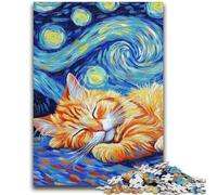 Jigsaw Puzzles for Adults 1000 Jigsaws Persian Cat Night Sky Educational Games Home Decoration for Is Ideal As A Gift for The Whole Family 50x75cm
