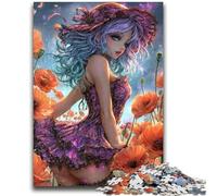 Jigsaw Puzzles for Adults 1000 Jigsaws Poppy Girl Educational Games Home Decoration for Is Ideal As A Gift for The Whole Family 26x38cm