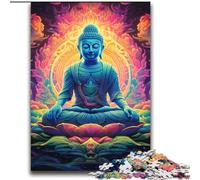 Jigsaw Puzzles for Adults 1000 Jigsaws Psychedelic Buddha,Help The Brain Exercise Addictive Toys to Cultivate Patience Artists Collection,Fine Art 38x52cm