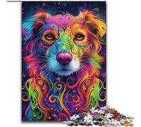 Jigsaw Puzzles for Adults 1000 Jigsaws Psychedelic Dog, Learning Educational for Is Ideal As A Gift for The Whole Family (Size 26x38cm)