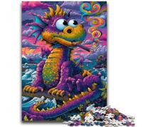 Jigsaw Puzzles for Adults 1000 Jigsaws Psychedelic Dragon Toys Educational Games Stress Relieving Artists Collection, Fine Art 50x75cm