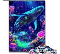Jigsaw Puzzles for Adults 1000 Jigsaws Psychedelic Whale Stress Reliever Difficult Challenge Unique Home Decor And Gifts (size 50x75cm)