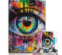 Jigsaw Puzzles for Adults 1000 Jigsaws Psychic Eyes, Stress Reliever Difficult Challenge,Secret Santa Gifts for Age 14 Years Up 38x26cm