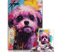 Jigsaw Puzzles for Adults 1000 Jigsaws Pugapoo Dog, Educational Games DIY Toys,is Ideal As Gifts for The Whole Family for Age 14+ 38x26cm