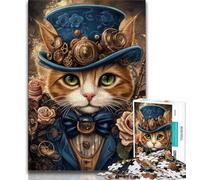 Jigsaw Puzzles for Adults 1000 Jigsaws Punk Cat,Family Activity Fun at Home Activities,Birthday Present,Travel Gifts (38x26cm)