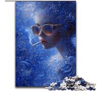 Jigsaw Puzzles for Adults 1000 Jigsaws Punk Girl, Family Game Stress Reliever Difficult Challenge Enhance Love between Couples (Size 50x75cm)