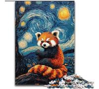 Jigsaw Puzzles for Adults 1000 Jigsaws Raccoon Under The Night Sky, Learning Educational for Is Ideal As A Gift for The Whole Family (Size 50x75cm)