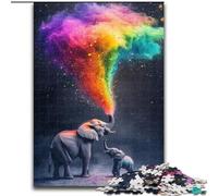 Jigsaw Puzzles for Adults 1000 Jigsaws Rainbow Smoke Elephant, Family Entertainment Toys Is Ideal As Gifts for The Whole Family for 14+ (Size 26x38cm)