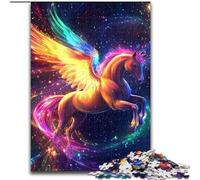 Jigsaw Puzzles for Adults 1000 Jigsaws Rainbow Unicorn, Decompressing Intellectual Educational Toy Birthday Present, Gifts, Wall Art (Size 26x38cm)