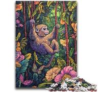 Jigsaw Puzzles for Adults 1000 Jigsaws Rainforest Gibbon, Learning Educational for Is Ideal As A Gift for The Whole Family 50X75CM