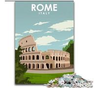 Jigsaw Puzzles for Adults 1000 Jigsaws Rome Italy Travel Poster Challenging Game And Family Play for Is Ideal As A Gift for The Whole Family (50x75cm) 1000pcs