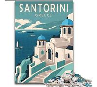 Jigsaw Puzzles for Adults 1000 Jigsaws Santorini Greece Travel Challenging Game And Family Play for Is Ideal As A Gift for The Whole Family (50x75cm) 1000pcs
