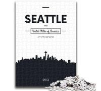 Jigsaw Puzzles for Adults 1000 Jigsaws Seattle Washington Educational Games Home Decoration Educational Game for Birthday, Chrismas (size 50x75cm)