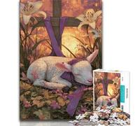Jigsaw Puzzles for Adults 1000 Jigsaws Sheep And Cross,Educational Games Home Decoration for Is Ideal As A Gift for The Whole Family 38x26cm