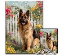 Jigsaw Puzzles for Adults 1000 Jigsaws Sheepdog in The Garden Puzzle Learning Educational Toys,is Ideal As Gifts for The Whole Family for Ages 14+ 26X38CM