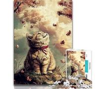 Jigsaw Puzzles for Adults 1000 Jigsaws Sitting Cat,Educational Games Home Decoration for Is Ideal As A Gift for The Whole Family 38x26cm