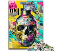 Jigsaw Puzzles for Adults 1000 Jigsaws Skeleton Grenade Educational Games Home Decoration for Is Ideal As A Gift for The Whole Family 26x38cm