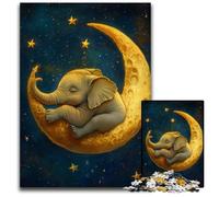 Jigsaw Puzzles for Adults 1000 Jigsaws Sleeping Elephant Puzzle Learning Educational Toys,is Ideal As Gifts for The Whole Family for Ages 14+ 26X38CM