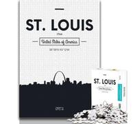 Jigsaw Puzzles for Adults 1000 Jigsaws St Louis,Challenging Game And Family Play Educational Game for Birthday,Chrismas (75x50cm)