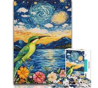 Jigsaw Puzzles for Adults 1000 Jigsaws Starry Night Hummingbird,Educational Games Home Decoration Birthday Present,Gifts,Wall Art (75x50cm)