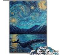 Jigsaw Puzzles for Adults 1000 Jigsaws Starry Sky Whale, Learning Educational for Is Ideal As A Gift for The Whole Family (Size 50x75cm)