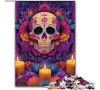 Jigsaw Puzzles for Adults 1000 Jigsaws Sugar Skull Woman, Family Game Stress Reliever Difficult Challenge Enhance Love between Couples (Size 26x38cm)
