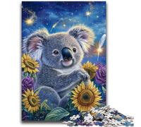 Jigsaw Puzzles for Adults 1000 Jigsaws Sunflower Koala Help The Brain Exercise Addictive Toys to Cultivate Patience Perfect Decoration 26x38cm