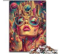 Jigsaw Puzzles for Adults 1000 Jigsaws Sunglasses Woman Stress Reliever Difficult Challenge Unique Home Decor And Gifts (size 26x38cm)