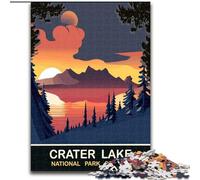 Jigsaw Puzzles for Adults 1000 Jigsaws Sunset in Crater Lake Challenging Game And Family Play for Is Ideal As A Gift for The Whole Family (50x75cm) 1000pcs