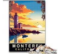 Jigsaw Puzzles for Adults 1000 Jigsaws Sunset in Monterey Challenging Game And Family Play for Is Ideal As A Gift for The Whole Family (26x38cm) 1000pcs