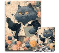 Jigsaw Puzzles for Adults 1000 Jigsaws Teacher Cat Puzzle Learning Educational Toys,is Ideal As Gifts for The Whole Family for Ages 14+ 50X75CM