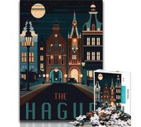 Jigsaw Puzzles for Adults 1000 Jigsaws The Hague The Netherlands, Family Game Stress Reliever Difficult Challenge,Parent-child Interaction for Age 14 38x26cm