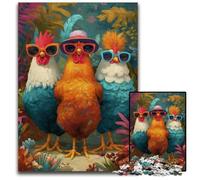 Jigsaw Puzzles for Adults 1000 Jigsaws Three Cocks Puzzle Learning Educational Toys,is Ideal As Gifts for The Whole Family for Ages 14+ 26X38CM