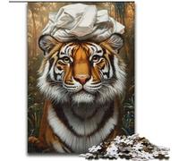 Jigsaw Puzzles for Adults 1000 Jigsaws Tiger Playing with Toilet Paper, Educational Toys for Is Ideal As A Gift for The Whole Family for And 14 Years Old (size 26x38cm)