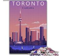 Jigsaw Puzzles for Adults 1000 Jigsaws Toronto Ontario Travel Art, for 14+ For Family Fun & Game Night Artists' Collection, Fine Arts 50x75cm