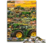 Jigsaw Puzzles for Adults 1000 Jigsaws Tractor Collage Brain Teaser Game Wall Decoration Unique Birthday And Xmas Gifts 26x38cm