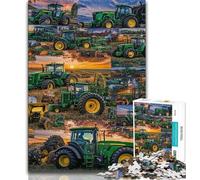 Jigsaw Puzzles for Adults 1000 Jigsaws Tractor Collage,Educational Games Home Decoration Birthday Present,Gifts,Wall Art (38x26cm)
