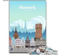 Jigsaw Puzzles for Adults 1000 Jigsaws Travel to Rostock, for 14+ For Family Fun & Game Night Artists' Collection, Fine Arts 26x38cm