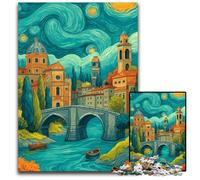 Jigsaw Puzzles for Adults 1000 Jigsaws Venice Night Sky Puzzle Learning Educational Toys,is Ideal As Gifts for The Whole Family for Ages 14+ 26X38CM
