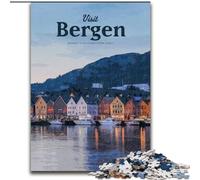 Jigsaw Puzzles for Adults 1000 Jigsaws Visit Bergen Challenging Game And Family Play for Is Ideal As A Gift for The Whole Family (26x38cm) 1000pcs